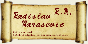 Radislav Marašević vizit kartica